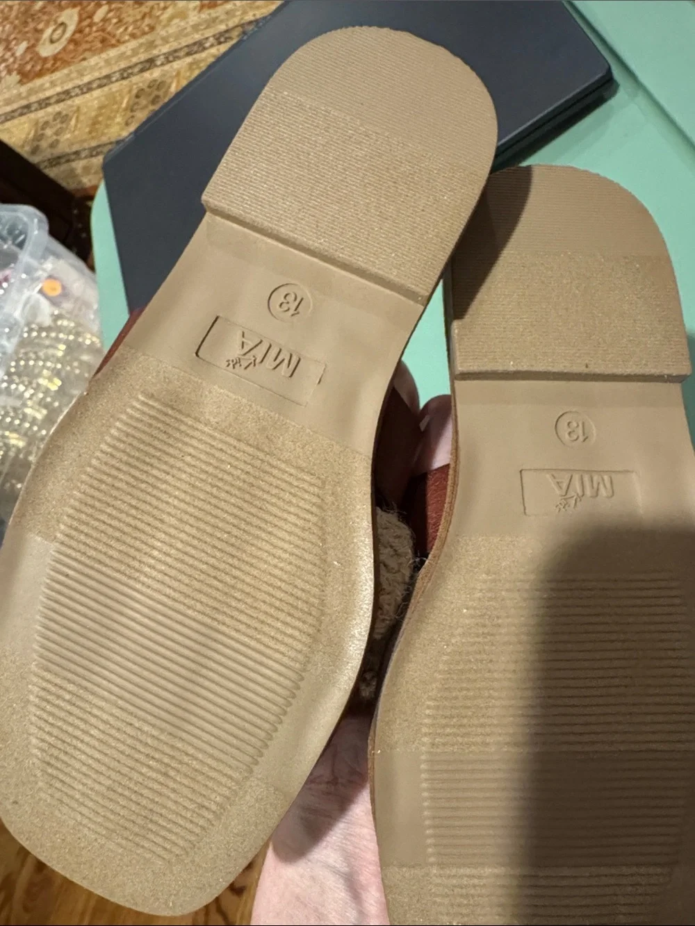 New MIA x Stitch Fix Elayne Cognac Slide Sandals Summer Vacation‎ Resortwear